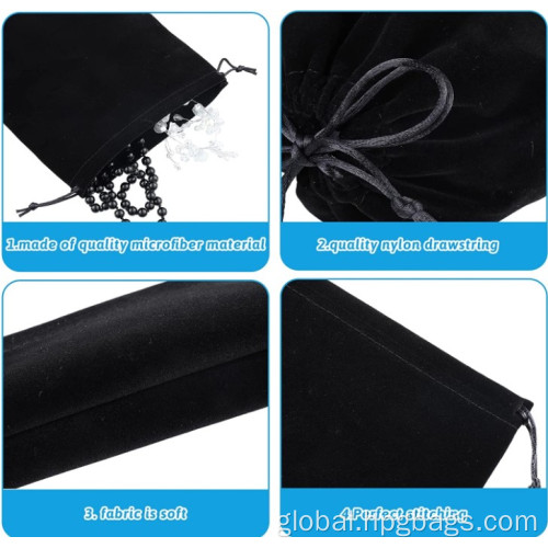 Adjustable Drawstring Bags Microfiber Pouch Fashionable Double Drawstring Custom Microfiber Pouch Supplier